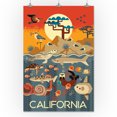 thumbnail image 2 of California, Marine Animals, Geometric (24x36 Giclee Gallery Art Print, Vivid Textured Wall Decor), 2 of 3
