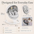 thumbnail image 4 of TouHeart Electric Baby Swing for Infants, 5 Speeds, 5 Vibration Levels, Bluetooth, Remote, 10 Lullabies, Gray, 4 of 11
