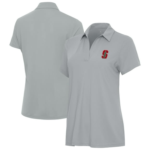 Women's Antigua Gray Stanford Cardinal Era Polo