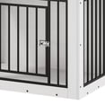 thumbnail image 2 of ModFusion 38" Iron and Wood Dog Cage Furniture – Stylish Pet Crate, End Table & TV Stand (Indoor Furniture), 2 of 10