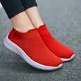 thumbnail image 2 of CAICJ98 Walking Shoes Women Womens Canvas Shoes Low Top Fashion Sneakers Slip on Walking Shoe,Red, 2 of 5