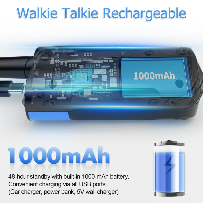 AWANFI 3 Pack Rechargeable Walkie Talkies for Kids photo 4