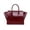 Large-Red, variant on Contact's Dual Kiss Lock Clutch Bag for Women Leather Evening Bag Large Clutch Purse Vintage Handbag Phone Organizer (Wine Red)