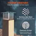 thumbnail image 4 of Tapa de chimenea VEVOR 30 x 30 cm, acero inoxidable 304, color plateado, 4 of 9