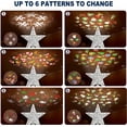 thumbnail image 2 of Christmas Tree Topper Decoration Lights LED Rotating Projector, Christmas Star with 6 Slides for Christmas Tree Decoration- Silver, 2 of 8