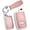 Keychain-A-Pink, variant on Key Fob Cover Compatible with Toyota RAV4 Prius 4Runner Camry Avalon Corolla Highlander Venza 2007-2019 3 Button Keychain Case Holder Protector,Keychain-A-Pink