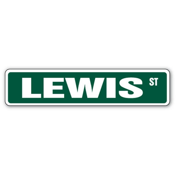 LEWIS Street Sign Childrens Name Room Sign | Indoor/Outdoor |  24" Wide