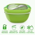 thumbnail image 3 of baomifa-Salad - Stackable Lunch Container with Large 54-oz Salad Bowl, 4-Compartment Bento-Style Tray for Toppings, 3-oz Sauce Container for Dressings, Built-in Reusable Fork & BPA-Free (Green), 3 of 4