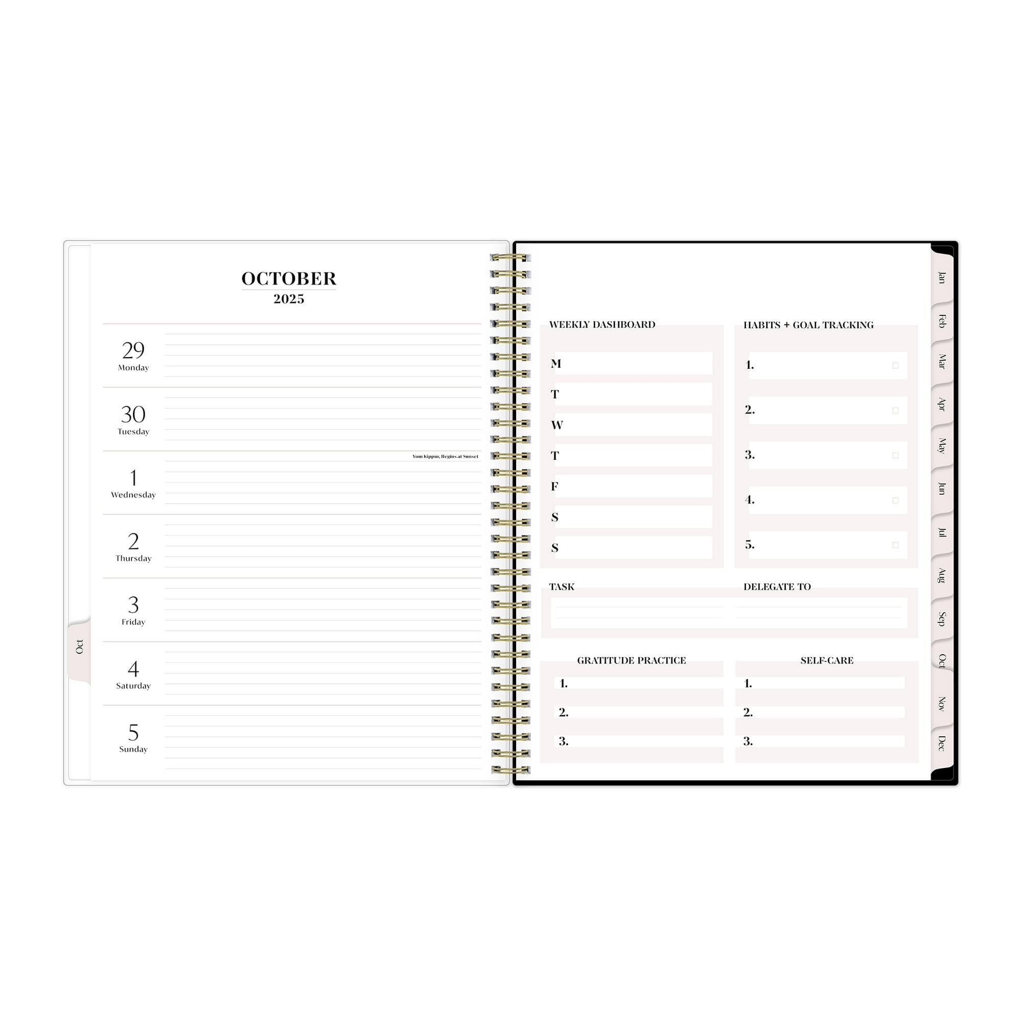 Bossbabe for Blue Sky Monthly Weekly Large Planner (8.5" x 11") Maria Dark 15-Month October 2025 - December 2026