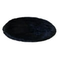 thumbnail image 5 of Soho Luxurious Faux Sheepskin Round Shape Black Shag Area Rug, 5 of 5