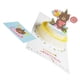 thumbnail image 1 of Fun Birthday Cards Lovers Friends Colleagues 15x15cm 3D Bear Shaped Wish Expression 1Pc, 1 of 3