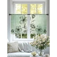 thumbnail image 5 of Green Floral Sheer Curtains 54 Inch Length 2 Panels Set, Semi Transparent Voile Rod Pocket Curtains for Living Dining Room Bedroom Drapes Country Rustic Ombre Painting Art Watercolor, 5 of 6