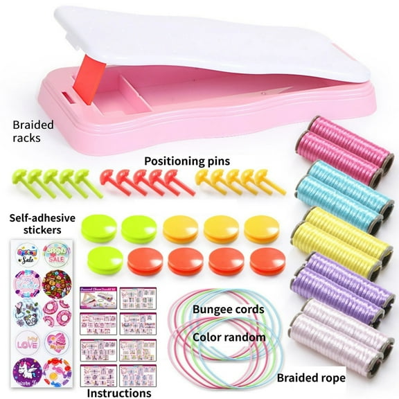 DIY Friendship Bracelet Maker Kit for Girls  Arts and Crafts Jewelry Set with Colorful Strings, Clasps, and Stickers