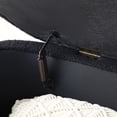 thumbnail image 5 of Modern End of Bed Bench with Storage Upholstered Sherpa Fabric Large Storage Bench Ottoman Shoe Stool Long Bench Window Sitting Toy Storage Bench for Bedroom,Living Room,Entryway,Black, 5 of 6