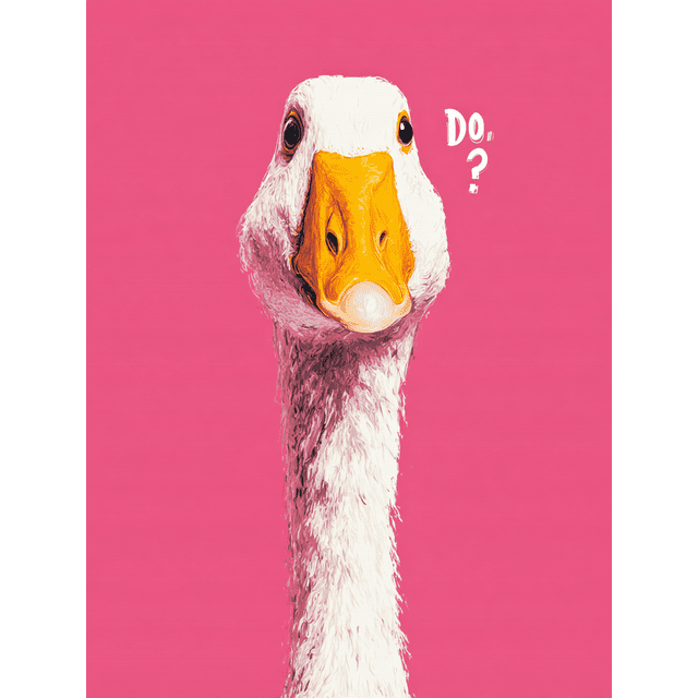 Funny Goose Canvas Wall Art 15.75x11.81 Inches