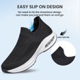 thumbnail image 2 of AMANSSE Men's Sneakers Slip on Lightweight Breathable Mesh Fitness Tennis Athletic Walking Shoes Black Size 10, 2 of 6