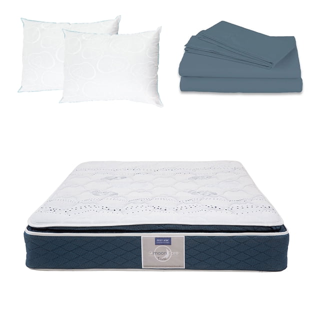 Colchón King Size + Sabanas + 2 Almohada Osos Restonic Spring Air Trust