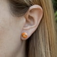 thumbnail image 2 of I'm Into Fitness Fit'ness Taco In My Mouth Funny Novelty Silver Plated Stud Earrings, 2 of 3