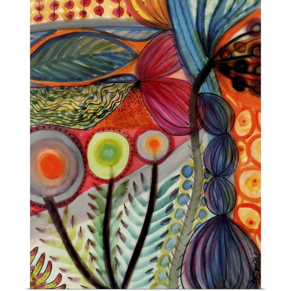 Great BIG Canvas | Rolled Sylvie Demers Poster Print entitled Vivaces