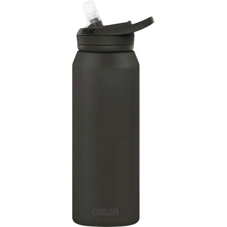 UPC: 0886798018850 | CamelBak eddy+ Water Bottle with Straw 32oz – Insulated Stainless Steel Black Black bottle
