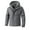 Gray, variant on Brondbend Mens Coats Men’s Jackets Hooded Long Sleeved Zipper Pocket Outerwear Solid Color Warm Jacket Loose Fit Weekend Tops Black