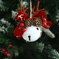 thumbnail image 6 of DefiDgd Christmas Antler Bow Bells Hanging Ornament,Christmas Tree Topper Xmas Bell Pendant Decorative,Holiday Tree,Kitchen,Door,Wall,Wreath Hanging Ornament,Party Decoration(D), 6 of 6