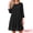 Black, variant on DARING DIVA Women's Chiffon 3/4 Sleeve Flowy Wedding Guest Dress S Black