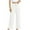 White, variant on qolati Women Ribbed Knit Wide Leg Pants Casual High Waist Stretchy Palazzo Lounge Trousers Fall Winter Drawstrings Business Work Cargo Pants