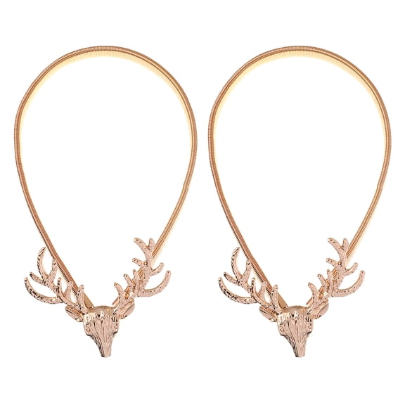 HINTRMENT Window Curtain Holdbacks Golden Elk Shape 2Pcs