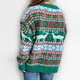 thumbnail image 5 of Holiday Sweaters For Women Funny Xmas Reindeer Printed Loose Fit Cute Crew Neck Christmas SweatshirtsCasual Winter Soft Warm Knit Jumper Tops Green XL, 5 of 7