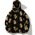 thumbnail image 2 of Qertyioot Hauts pour Femmes Mode Décontractée Fermeture Éclair Hiver Manches Longues en Peluche, 2 of 4