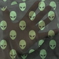 thumbnail image 3 of Alien Tulle Curtains with Rod Pocket, Supernatural Martiansal Beings from Other Planets Head of an Alien, Sheer Drape for Wedding Party 2 Panels, 7 Sizes, Fern Green Black, by Ambesonne, 3 of 3