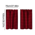 thumbnail image 2 of Tunhigl Plaid Printed 2-Piece Curtain Set, Light Filtering Window Curtains For Bedroom Kitchen Cafe, 2 of 5