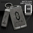 thumbnail image 5 of For Aito Card Key Case M5 M7 Protector Shell Keychain Keyless Bag Auto Accessories Zinc Alloy Leather Car Key Case Cover, 5 of 20