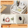 thumbnail image 5 of 14-Drawer Rolling Storage Cart with Metal Tabletop and Pegboard, Scrapbook Paper Office School Organizer,Macaron, 5 of 8