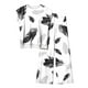 thumbnail image 1 of Conjuntos Cortos para las Mujeres Florales sin Mangas Delantera Corta Espalda Larga Y Pantalones, Conjunto Casual de Moda, 1 of 4