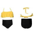 thumbnail image 4 of Girls Swimsuit Bikini Set 2 Piece Bathing Suit Adjustable Straps Tiered Ruffled Swimwear for Teen Girls, 4 of 6