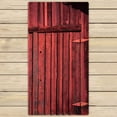 thumbnail image 1 of Toallas de puerta de madera de granero rojo viejo ABPHQTO baño de playa 75x140 cm, 1 of 1