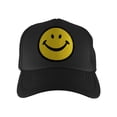 thumbnail image 1 of Gravity Threads Smile Face Adjustable Trucker Hat - Black, 1 of 2