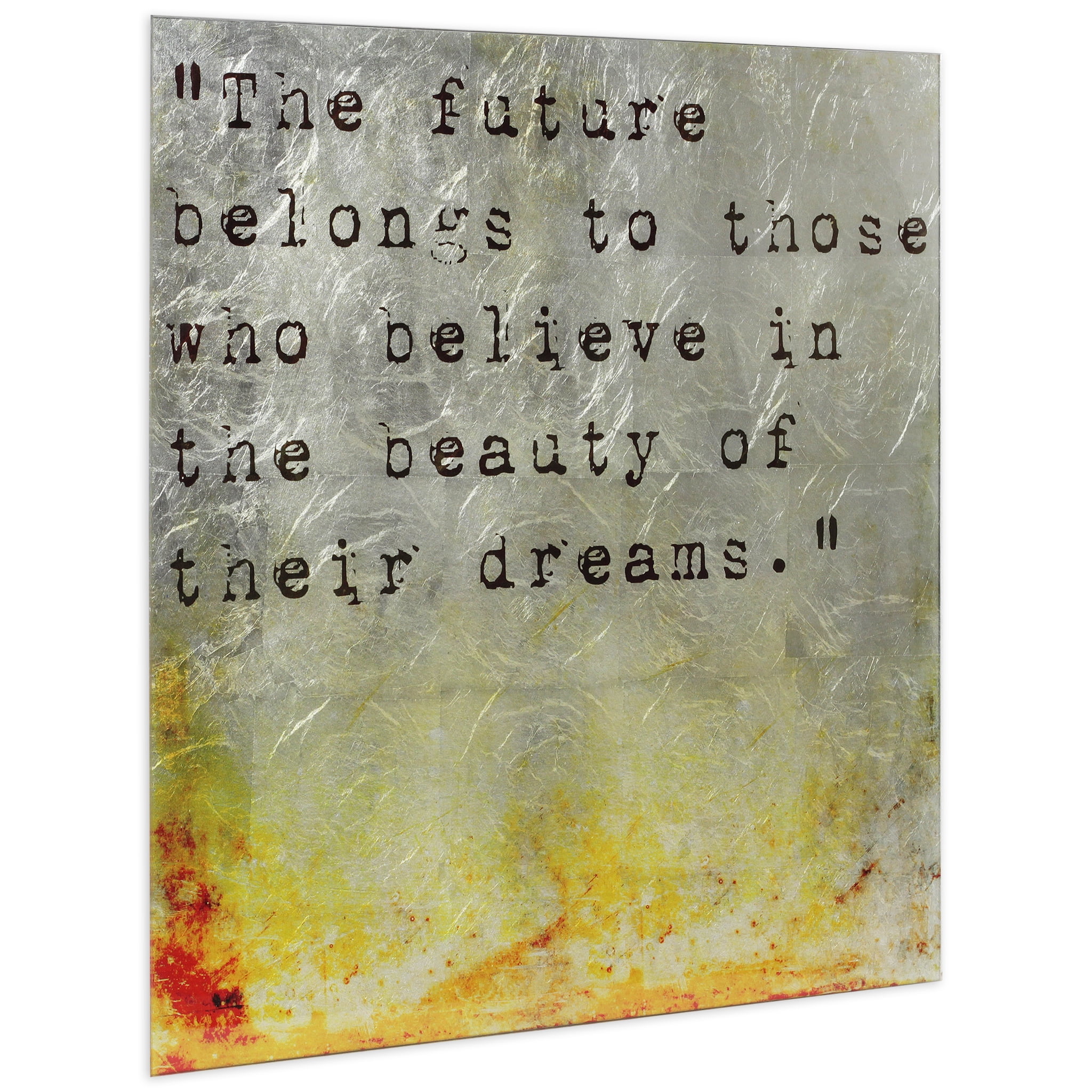 Direct Future Reverse Printed Tempered Glass with Silver Leaf 24.00" x 24.00" Painting Art Prints, by Empire Art