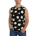 thumbnail image 2 of Fotbe Men's Daisies Flowers Print Men's Sleeveless Muscle Tank Tops Casual T-Shirts for Gym Workout Beach-XX-Large, 2 of 8