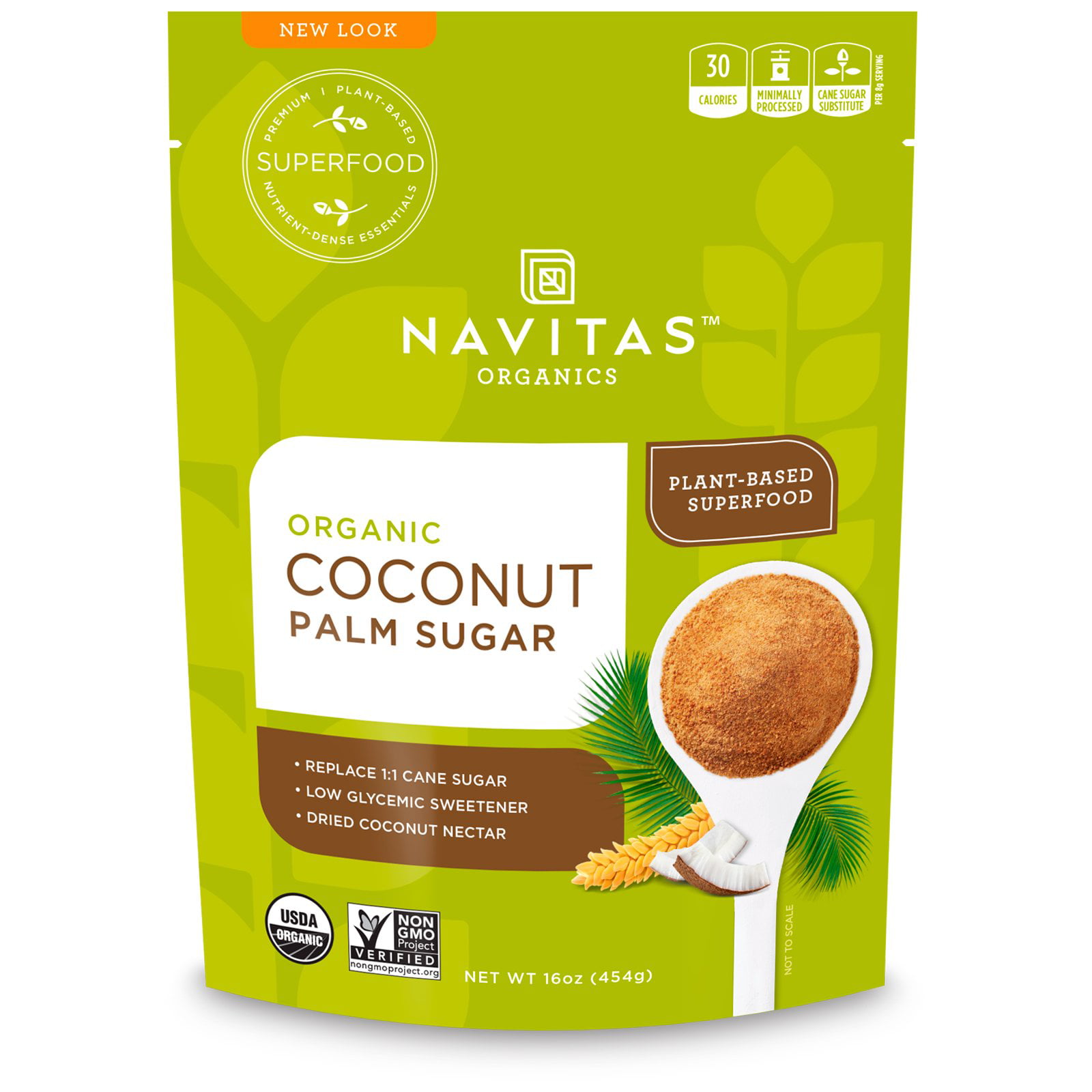 Navitas Organics Organic Coconut Palm Sugar 16 oz 454 g - Walmart.com