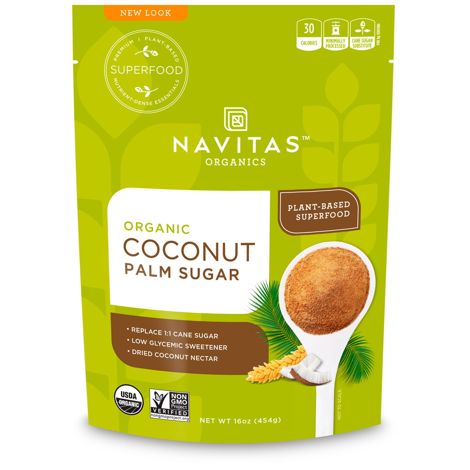 Navitas Organics Organic Coconut Palm Sugar 16 oz 454 g