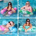 thumbnail image 3 of 4 Packs Hammock Pool Floats Adults, 4-in-1 Multi-Purpose Inflatable Pool Floaties PVC Water Hammock Lounge (Blue, Pink, Cyan, Green), 3 of 5