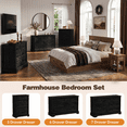 thumbnail image 6 of Homall Wooden 6 Drawer Dresser for Bedroom, Modern Chest of Drawers, Storage Cabinet Organizer with Metal Handles for Bedroom, Living Room and Closet, Black, 6 of 9