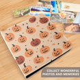 thumbnail image 4 of FORMRS 3 Ring Photo Album 4"x6" Self Adhesive Large Capacity PU Leather Cover, Colorful Halloween Pumpkin Pattern, 4 of 8