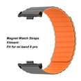 thumbnail image 4 of M Buder 2pcs Magnet Replacement Watch Straps Silicone Magnetic Closure Watch Strap for Mi Band 8 Pro Grey Orange, Adjustable Unisex Sport Wristband, Water-Resistant (8.7 inches / 22.1 cm) [cite: 20], 4 of 6