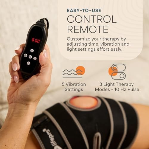 LifePro Vibration & Red Light Knee Wrap – Adjustable, Portable Wellness Support for Comfort & Relaxation