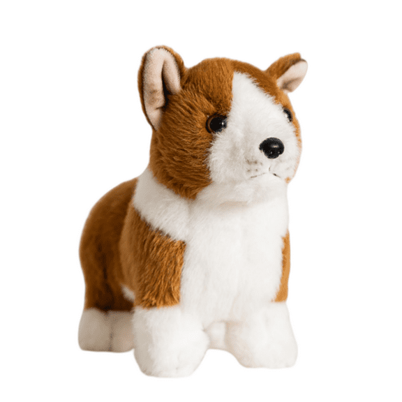 Realistic Corgi Dog Plush Stuffed Animal Soft Plush Dog Pillow Doll Fluffy Puppy Toy Birthday Gift