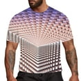 thumbnail image 5 of IDALL Graphic Tees Men Mens Shirts Funny Shirts Fashion 3D Print T Shirts Funny Graphics Pattern Crewneck Short Sleeve Tees Summer Tops Pink 5Xl, 5 of 5